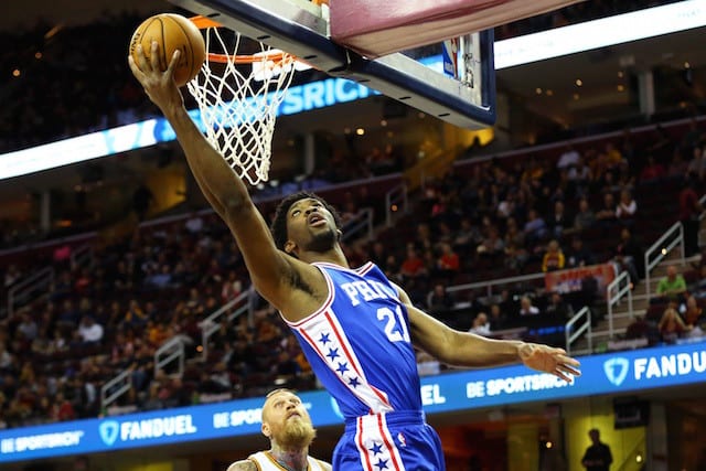 Nba Rookie Watch: Joel Embiid Ahead Of The Pack