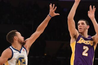 Lonzo Ball Stephen Curry Lakers