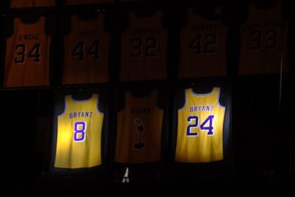 This Day In Lakers History Kobe Bryant Jerseys Retired