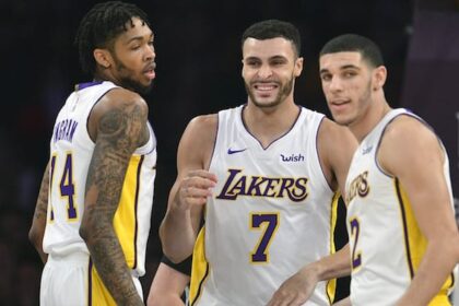 Lonzo Ball, Brandon Ingram, Larry Nance Jr., Lakers