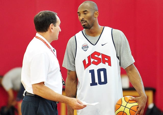 Kobe Bryant, Mike Krzyzewski, Team USA, Lakers