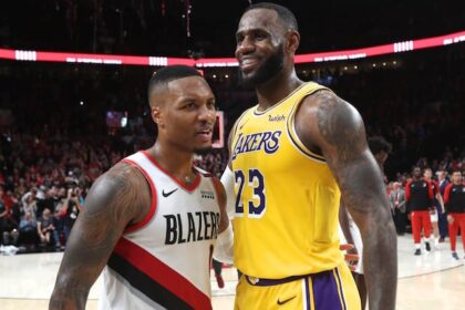 LeBron James, Damian Lillard, Lakers, Trail Blazers