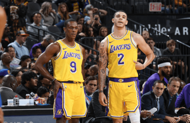 Lonzo Ball, Rajon Rondo, Lakers