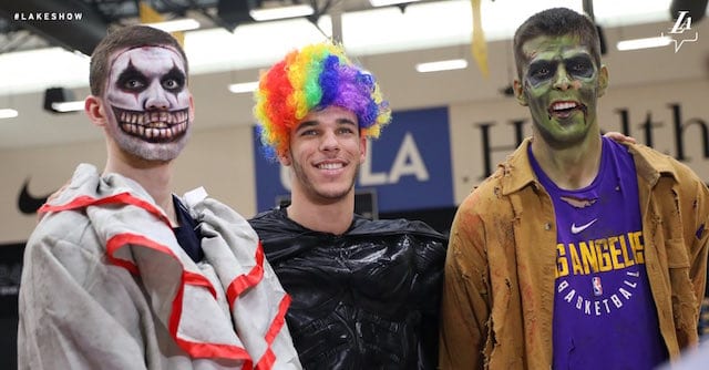 Lonzo Ball, Sviatoslav Mykhailiuk, Ivica Zubac, Lakers