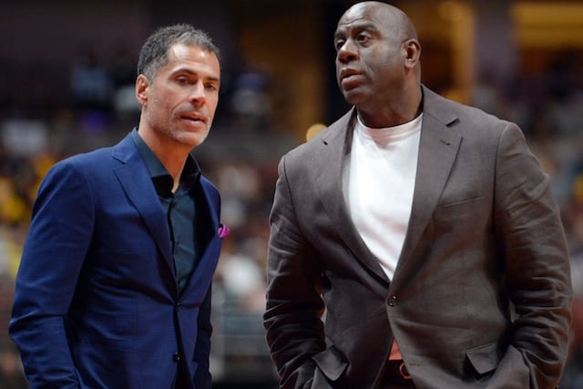 Magic Johnson, Rob Pelinka, Lakers