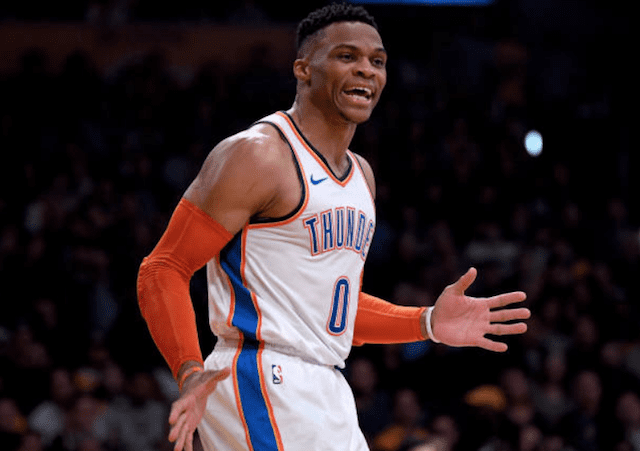 Lakers News Russell Westbrook Says Stealing Lance Stephenson Air Guitar Celebration Was Him Having Fun Lakers Nation