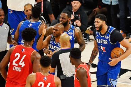 Anthony Davis, Joel Embiid, LeBron James, Chris Paul, 2020 NBA All-Star Game