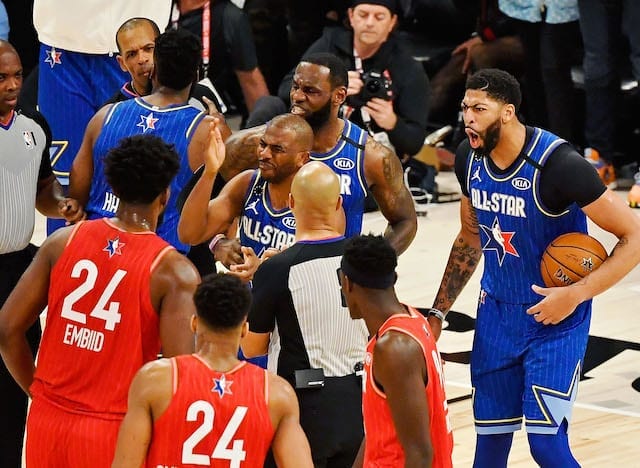 Anthony Davis, Joel Embiid, LeBron James, Chris Paul, 2020 NBA All-Star Game