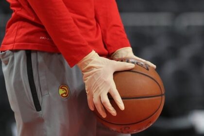 Hawks, basketball, gloves