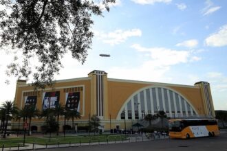 The Arena exterior view, NBA restart