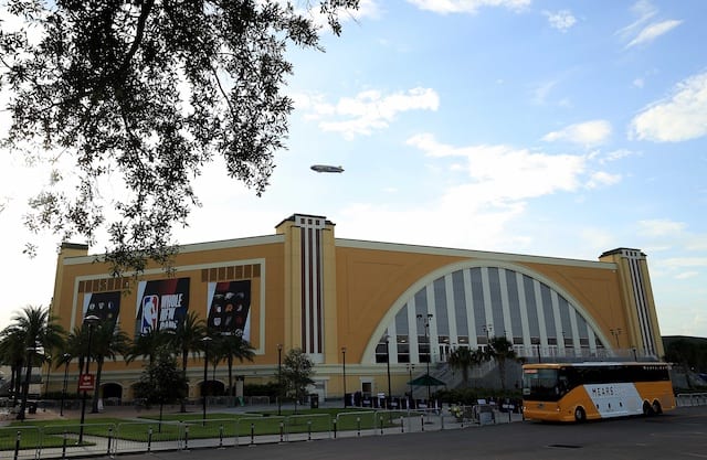 The Arena exterior view, NBA restart