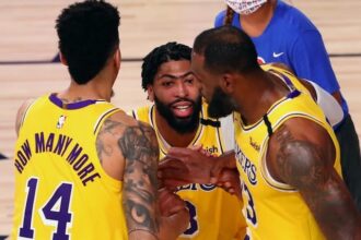 Anthony Davis, Danny Green, LeBron James