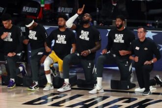 Kentavious Caldwell-Pope, Quinn Cook, Anthony Davis, Danny Green, LeBron James, Frank Vogel