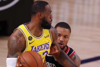 LeBron James, Damian Lillard, Los Angeles Lakers, Portland Trail Blazers