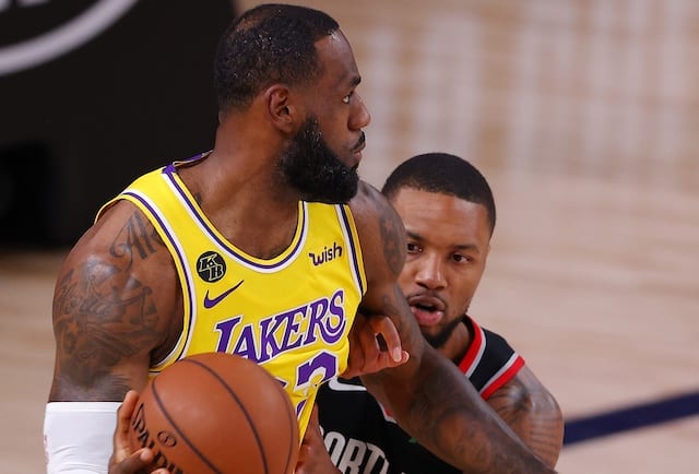 LeBron James, Damian Lillard, Los Angeles Lakers, Portland Trail Blazers