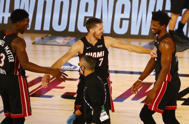 Bam Adebayo, Jimmy Butler, Goran Dragic