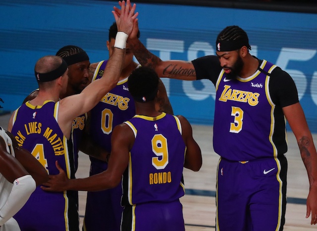 Kentavious Caldwell-Pope, Alex Caruso, Anthony Davis, Kyle Kuzma, Rajon Rondo