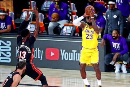 LeBron James, JaVale McGee, Rajon Rondo, JR Smith