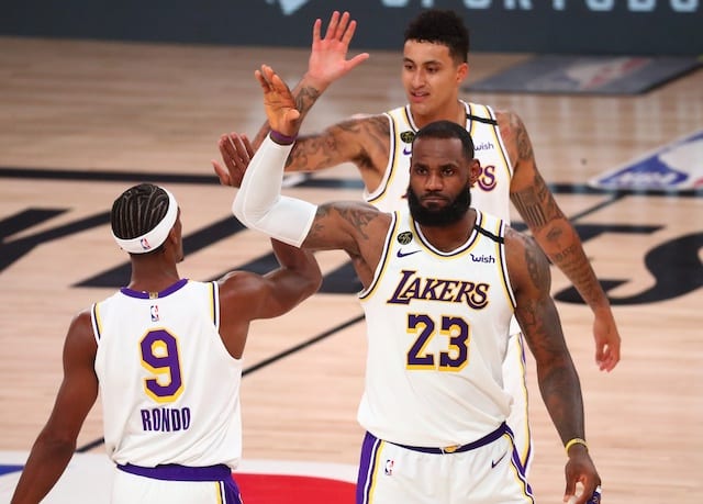 LeBron James, Kyle Kuzma, Rajon Rondo