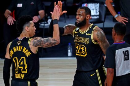 Danny Green, LeBron James, Lakers