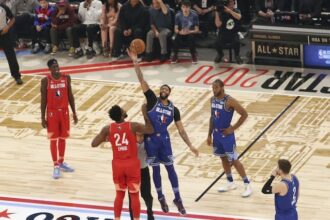 Anthony Davis, Luka Doncic, Joel Embiid, Kawhi Leonard, Pascal Siakim, 2020 NBA All-Star Game