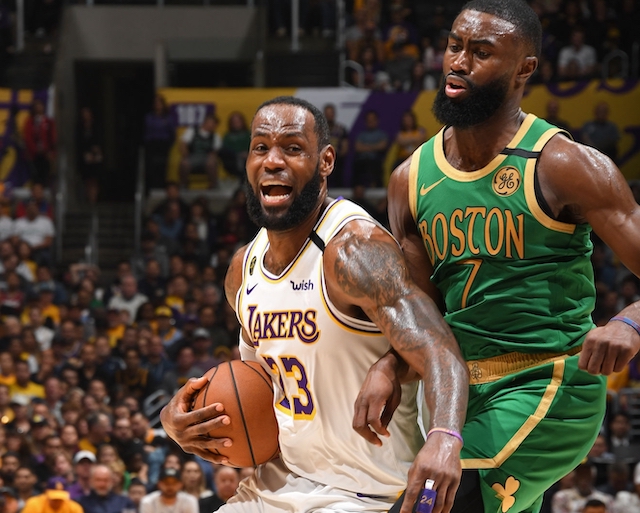 Jaylen Brown, Boston Celtics, LeBron James, Los Angeles Lakers