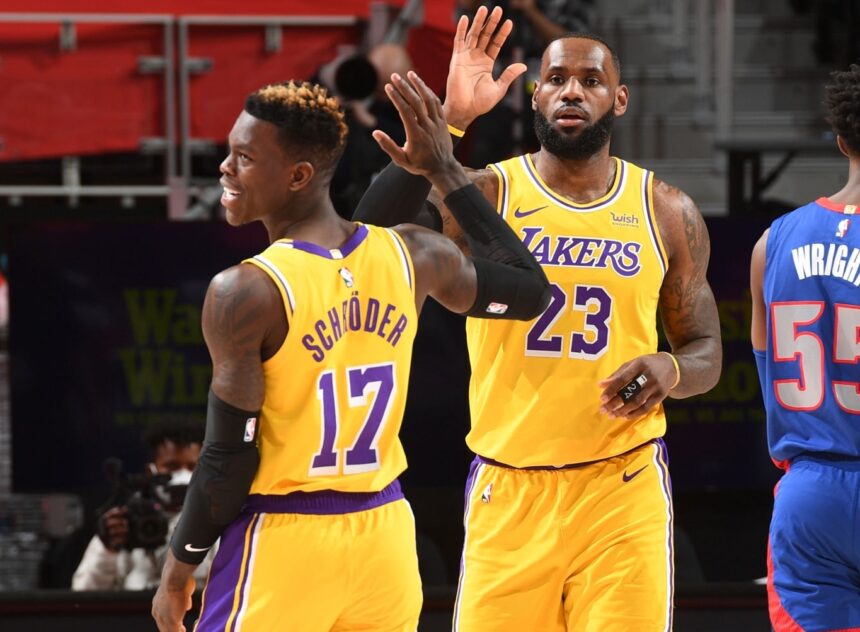 LeBron James, Dennis Schroder, Los Angeles Lakers