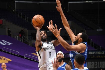 Talen Horton-Tucker, Kyrie Irving, Kyle Kuzma, Markieff Morris