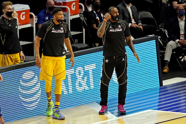 LeBron James, Los Angeles Lakers, Giannis Antetokounmpo, Milwaukee Bucks. All-Star Game