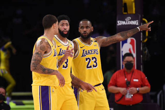 Kyle Kuzma, Anthony Davis, Lebron James, Lakers