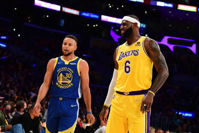 LeBron James Stephen Curry Lakers Warriors