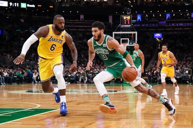 LeBron James Jayson Tatum Lakers Celtics