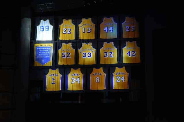 Lakers Video George Mikan s No. 99 Jersey Raised Into Rafters