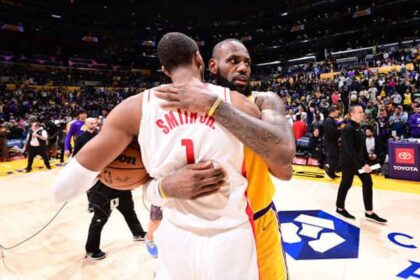 lebron james and jr smith lakers