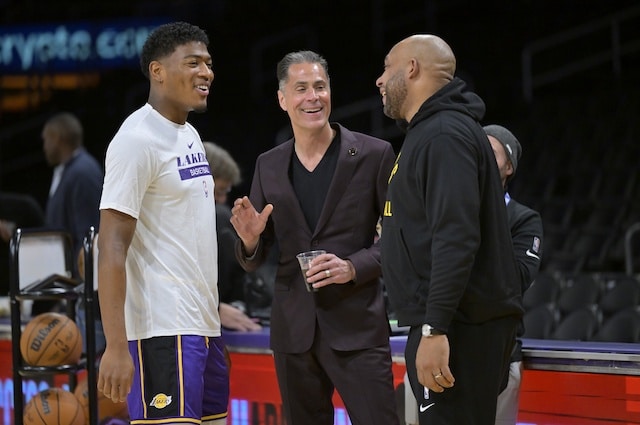 Rui Hachimura Rob Pelinka Darvin Ham Lakers