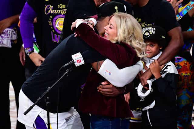 LeBron James, Jeanie Buss, Lakers