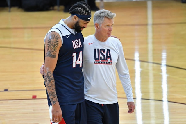 Anthony Davis, Steve Kerr, Lakers, Warriors, Team USA