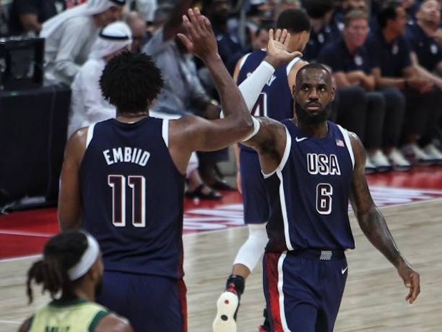 Joel Embiid, LeBron James, USA Basketball