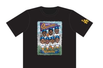 2024 Dodgers Showtime Lakers 配布Tシャツ M Lakers-Showtime-Dodgers-