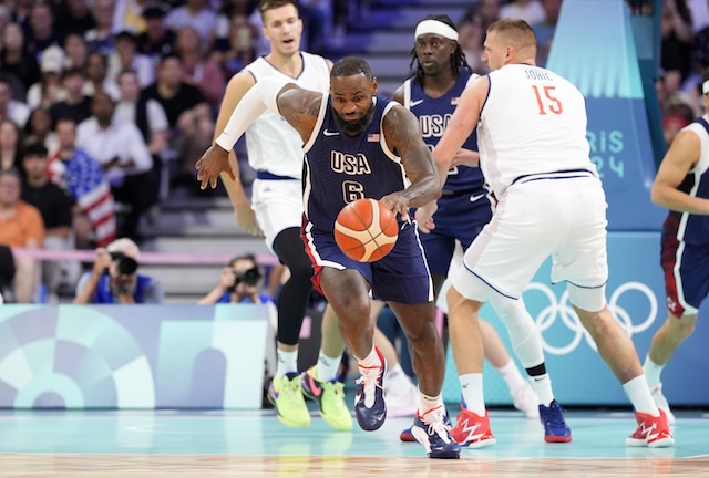 Nikola Jokic, LeBron James, Jrue Holiday, USA, Team USA, Serbia