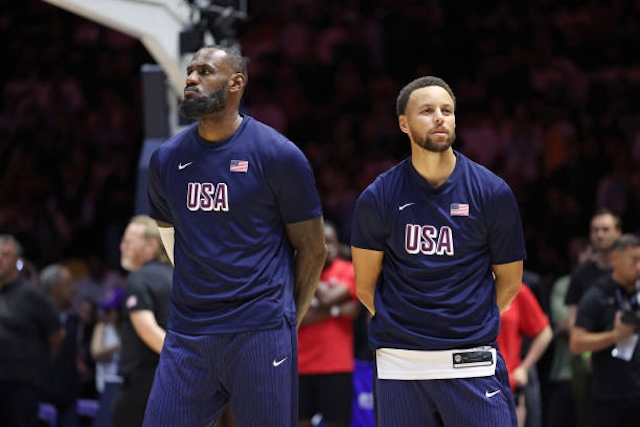 LeBron James, Stephen Curry, Lakers, Warriors, USA Basketball, 2024 Olympics, Team USA