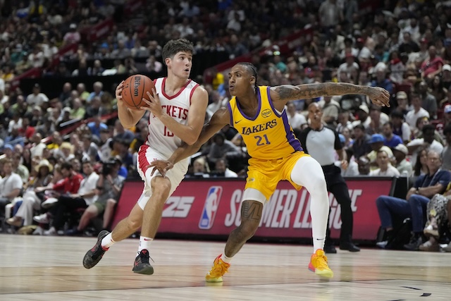 Maxwell Lewis, Reed Sheppard, Lakers, Rockets, Las Vegas Summer League