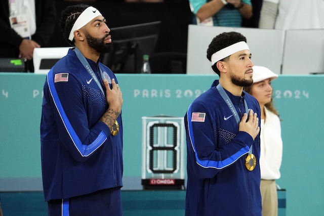 Anthony Davis, Devin Booker, USA Basketball, Team USA, 2024 Olympics