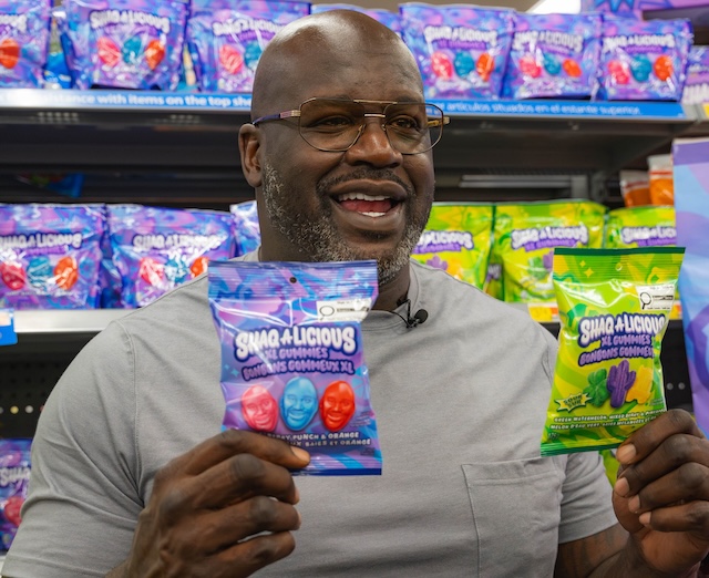 Lakers legend Shaquille O'Neal's Shaq-A-Licious XL Gummies, launched in partnership with The Hershey Company