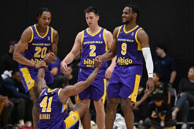 Bronny James, Quincy Olivari, Maxwell Lewis, South Bay Lakers