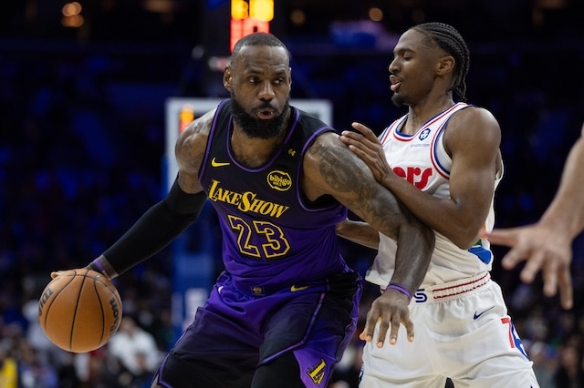 LeBron James, Tyrese Maxey, Lakers, Sixers