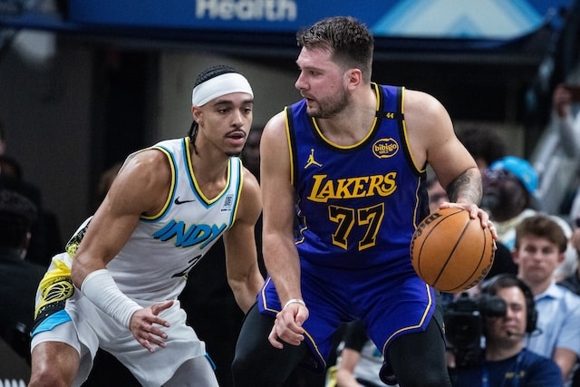 Luka Doncic, Andrew Nembhard, Lakers, Pacers