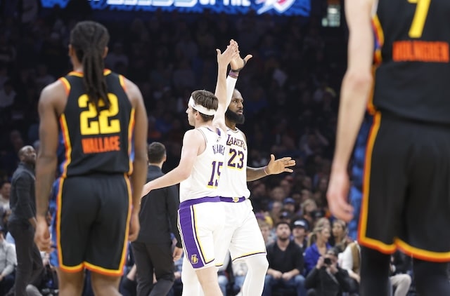 Austin Reaves, LeBron James, Lakers, Thunder