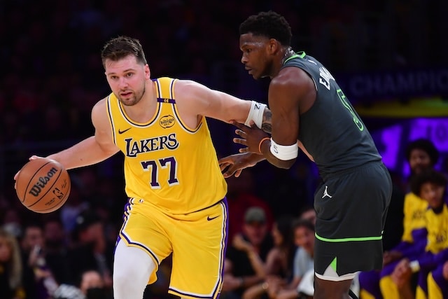 Luka Doncic, Anthony Edwards, Lakers, Timberwolves