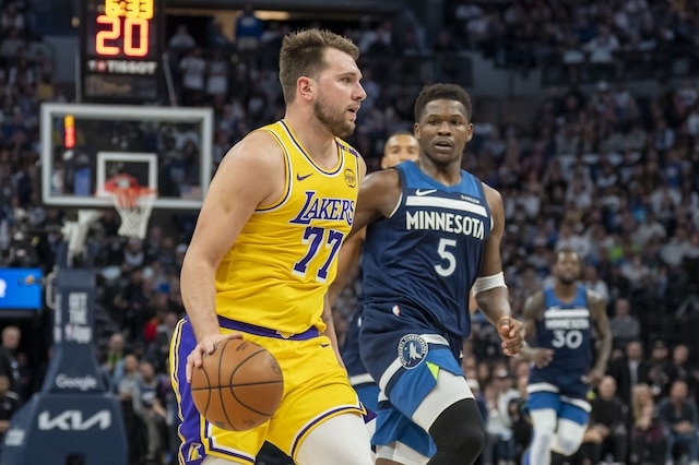 Luka Doncic, Anthony Edwards, Lakers, Timberwolves